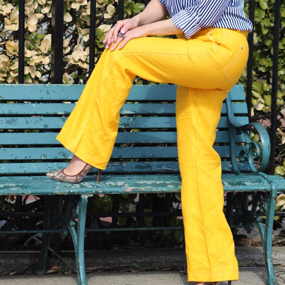 Wide Legged CS Sport 100% Linen Pants